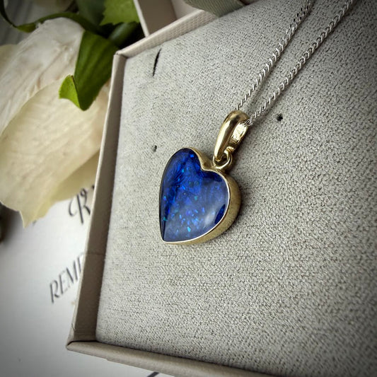 9ct Yellow Gold Heart Memorial Pendant