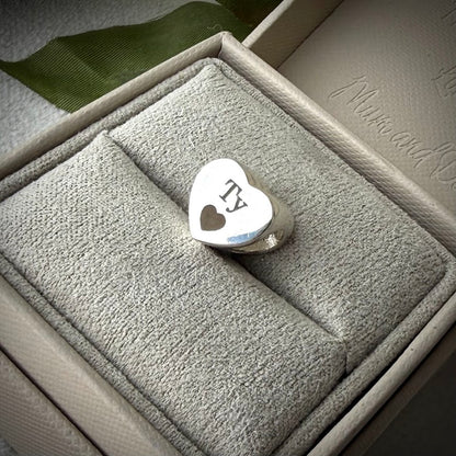 Sterling Silver Heart Bracelet Memorial Charm
