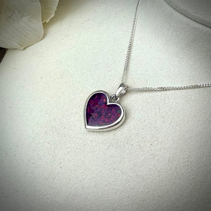 Sterling Silver Heart Memorial Pendant