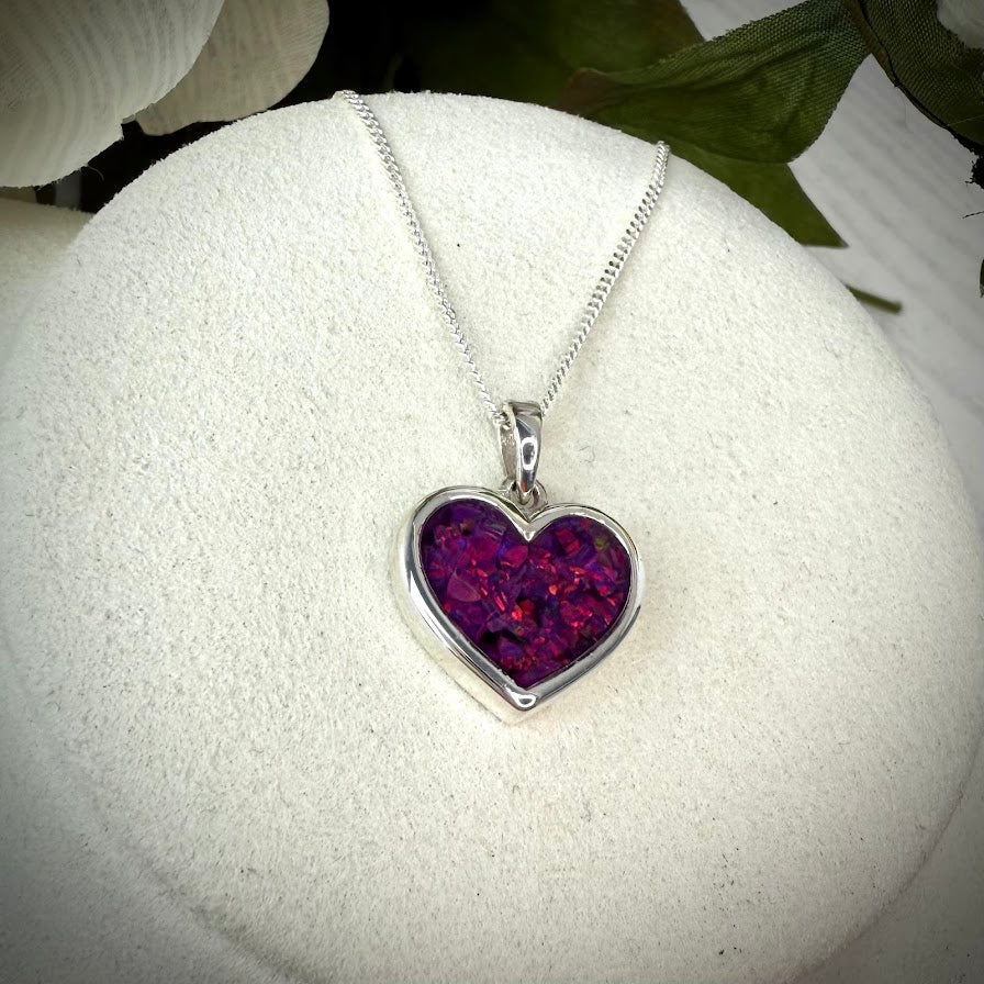 Sterling Silver Heart Memorial Pendant