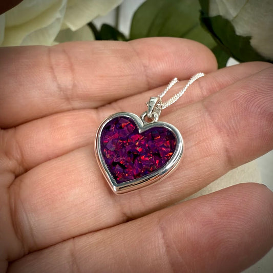 Sterling Silver Heart Memorial Pendant