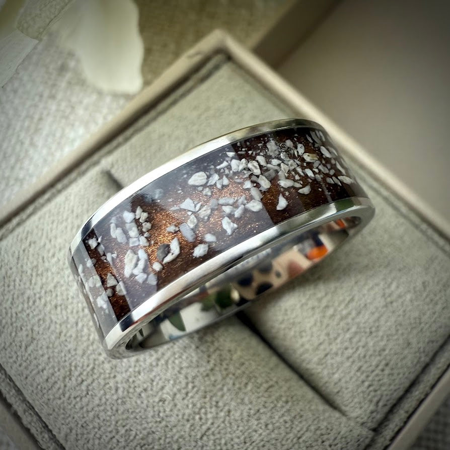 Titanium 8mm Channel Memorial Ring