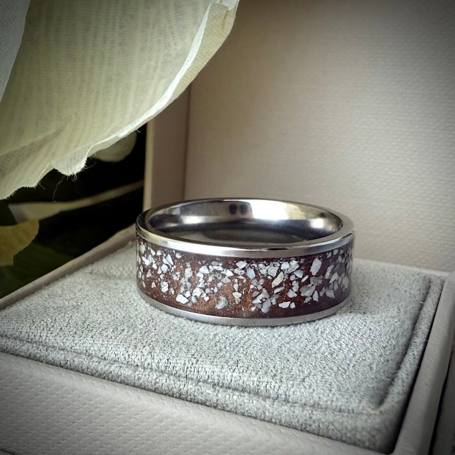 Titanium 8mm Channel Memorial Ring