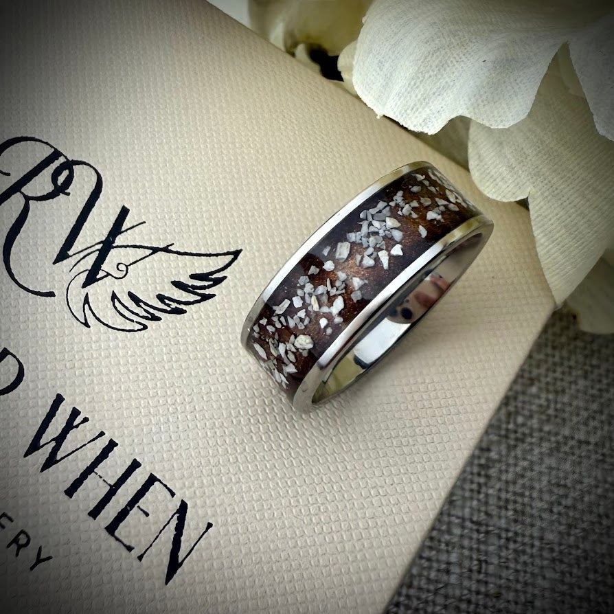 Titanium 8mm Channel Memorial Ring