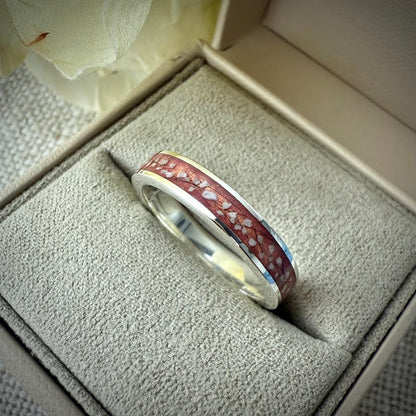 Sterling Silver 4mm Channel Memorial Ring