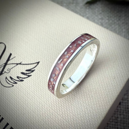 Sterling Silver 4mm Channel Memorial Ring