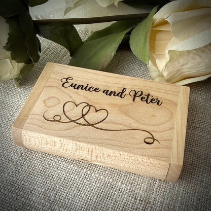 Engraved Wooden Keepsake Photo USB Stick