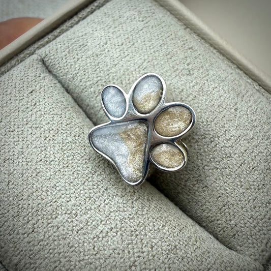 Sterling Silver Paw Bracelet Memorial Charm