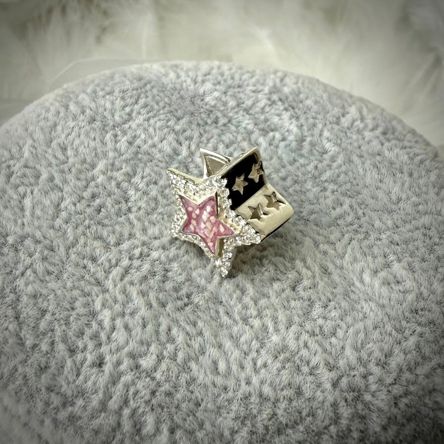 Sterling Silver Crystal Star Bracelet Memorial Charm