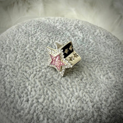 Sterling Silver Crystal Star Bracelet Memorial Charm
