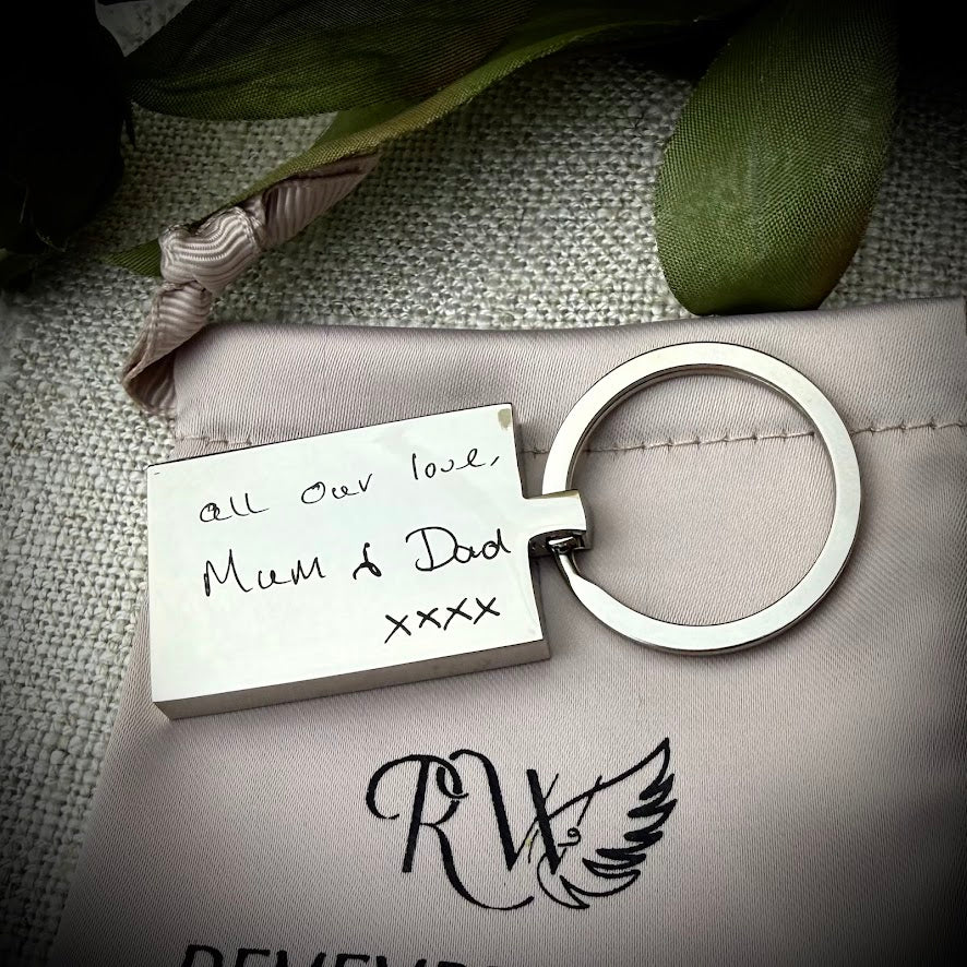 Engraved Stainless Keepsake Keyring