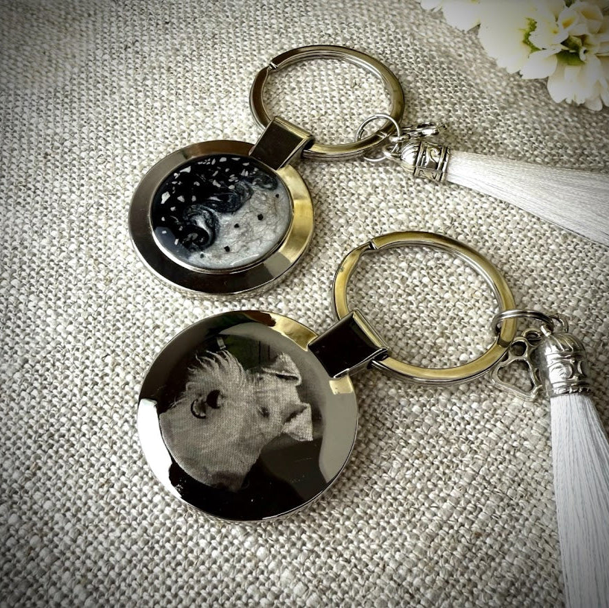 Engraved /  photo Memorial keyring