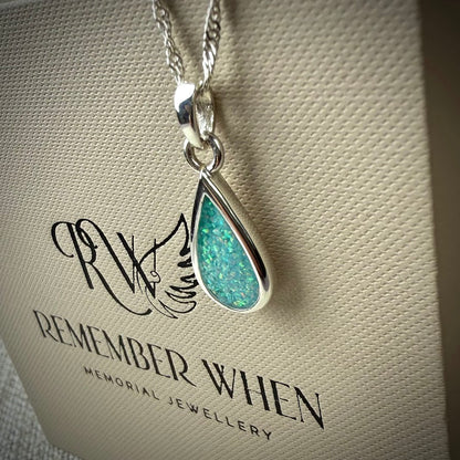 Sterling Silver Classic Teardrop Memorial Pendant