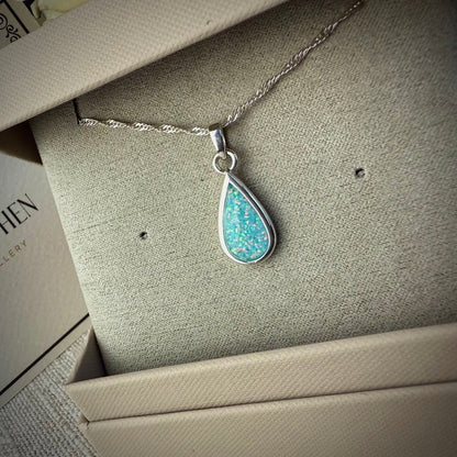 Sterling Silver Classic Teardrop Memorial Pendant
