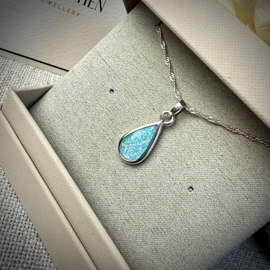 Sterling Silver Classic Teardrop Memorial Pendant