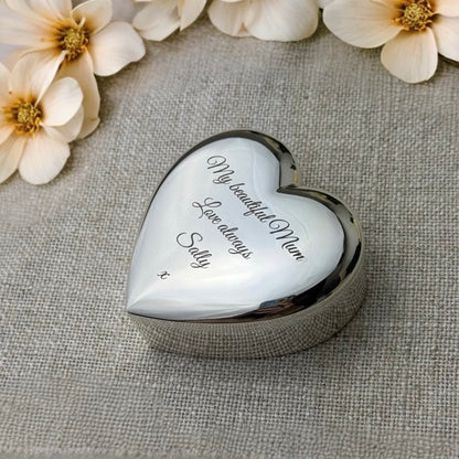 Engraved Keepsake Heart Trinket Box