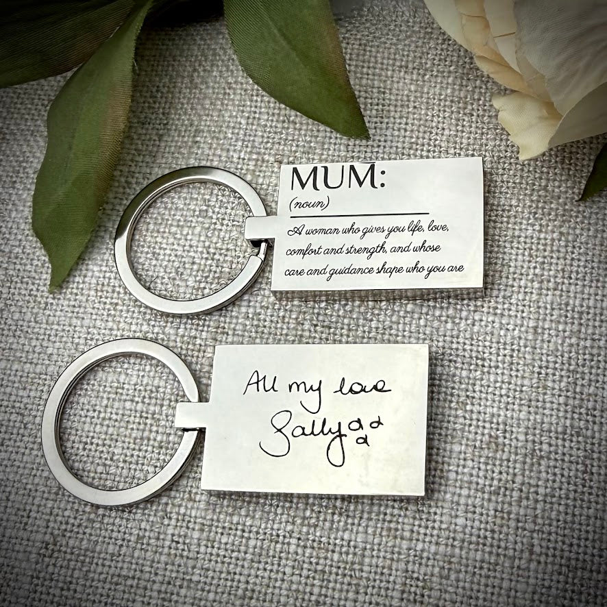 Engraved Stainless Keepsake Keyring