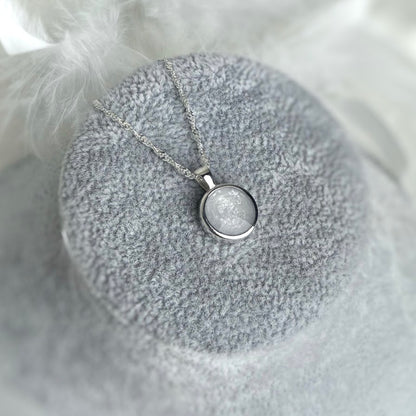 Sterling Silver 12mm Round Memorial Pendant