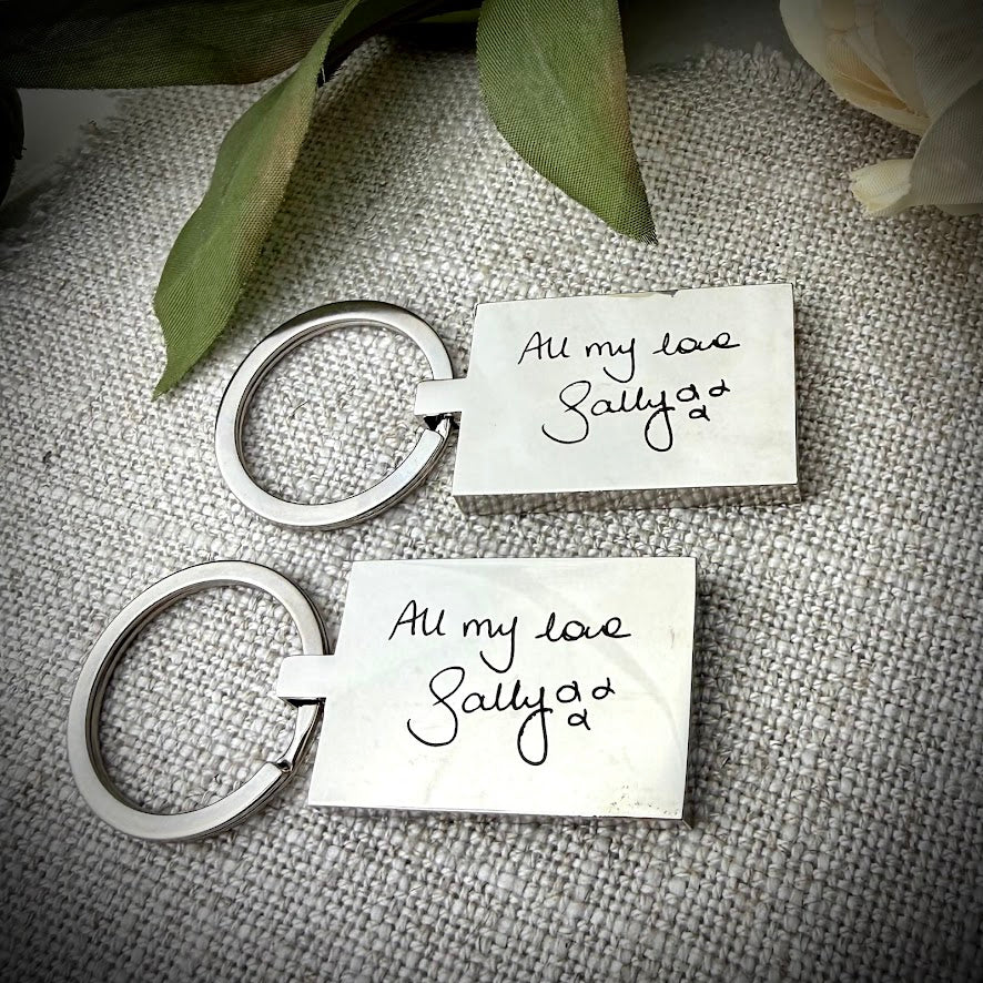 Engraved Stainless Keepsake Keyring