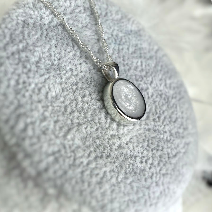 Sterling Silver 12mm Round Memorial Pendant