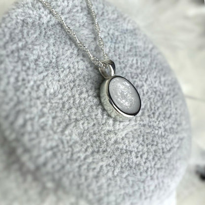 Sterling Silver 12mm Round Memorial Pendant