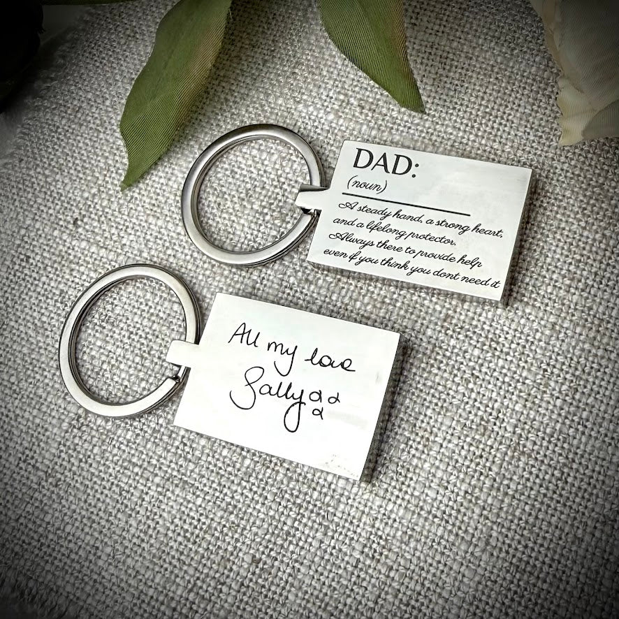 Engraved Stainless Keepsake Keyring