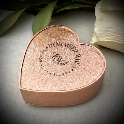 Engraved Rose Gold Heart keepsake Trinket Box