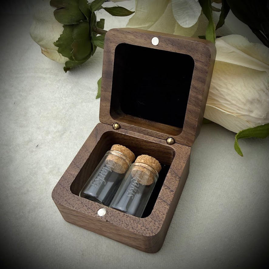 Engraved Wooden Ashes/Fur Keepsake Memorial Box
