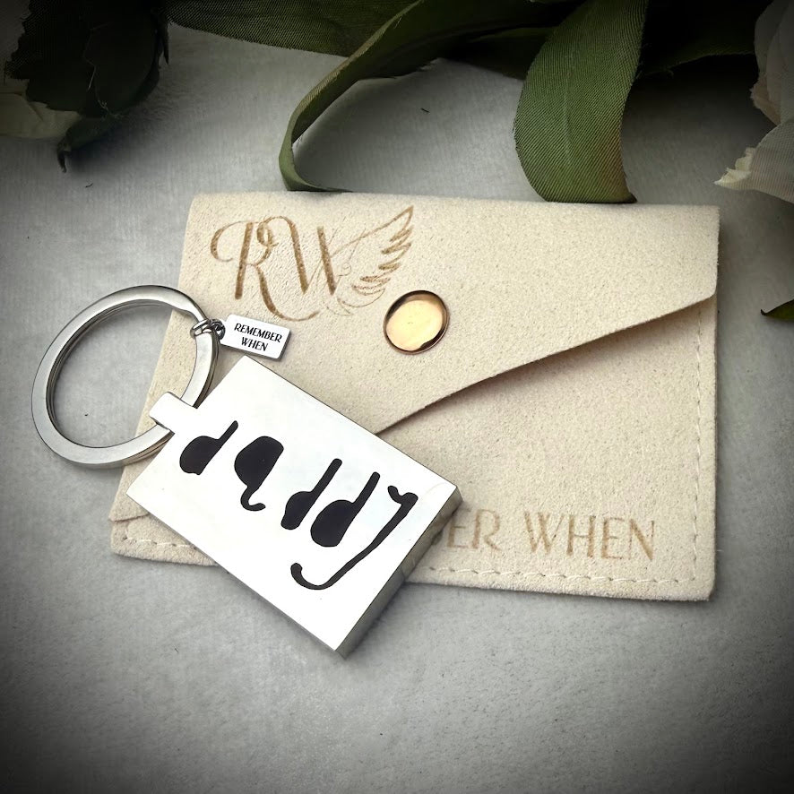 Engraved Stainless Keepsake Keyring