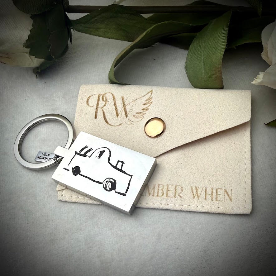 Engraved Stainless Keepsake Keyring