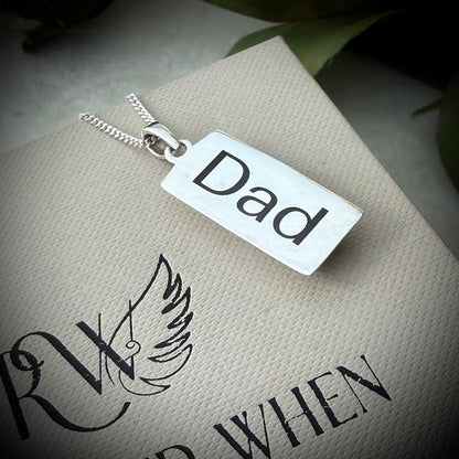 Sterling Silver Bullion Bar Memorial Pendant