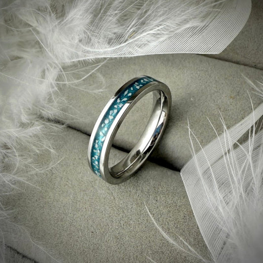 Titanium 4mm Channel Memorial Ring