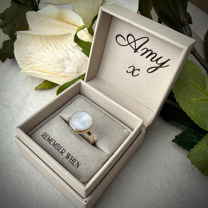 9ct Yellow Gold Round Memorial Ring