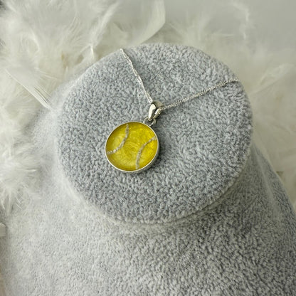 Sterling Silver Simple Round Memorial Pendant