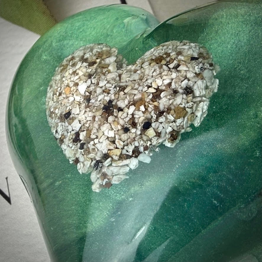 Pointed Heart Memorial Paperweight