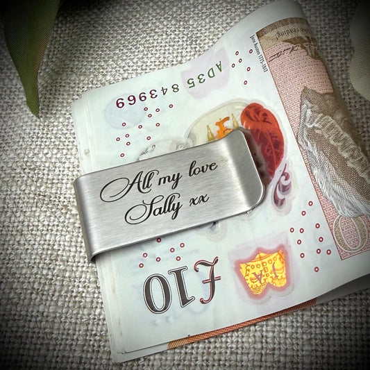 Engraved Stainless Keepsake Money Clip