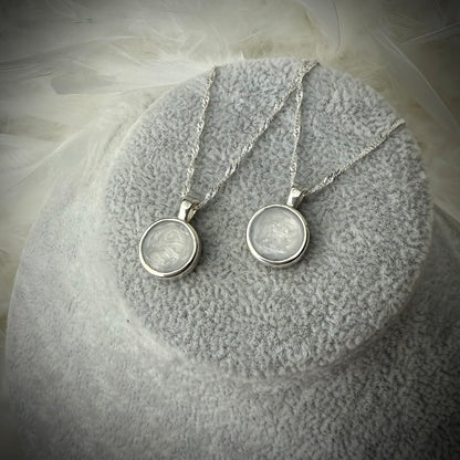 Sterling Silver 12mm Round Memorial Pendant