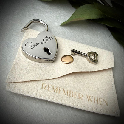 Engraved Keepsake Love Lock