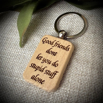 Engraved Wooden Keepsake Keyring