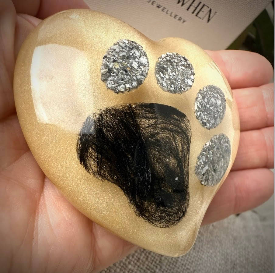 Wavy Heart Memorial Paperweight