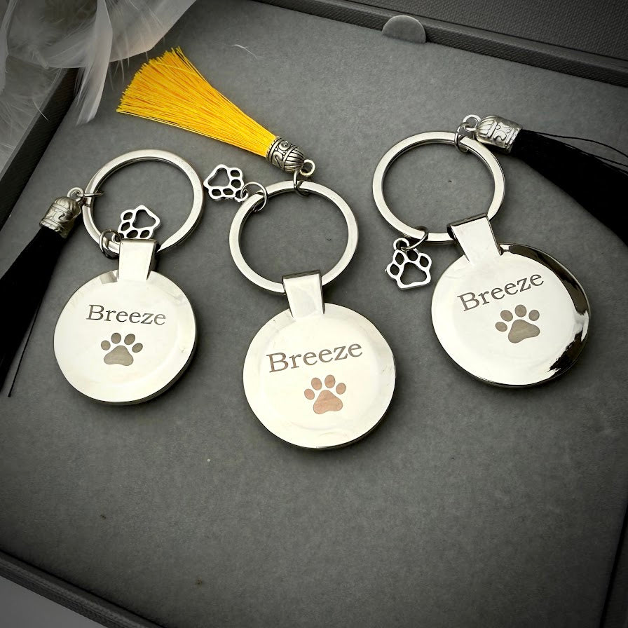 Engraved /  photo Memorial keyring