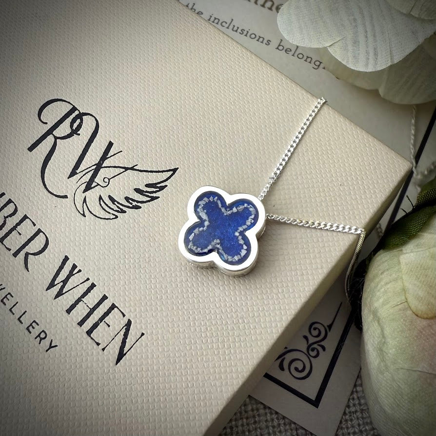 Sterling Silver Clover Memorial Pendant