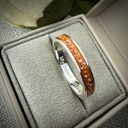 Sterling Silver 4mm Channel Memorial Ring