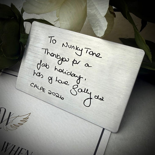 Engraved Stainless Keepsake Wallet Card