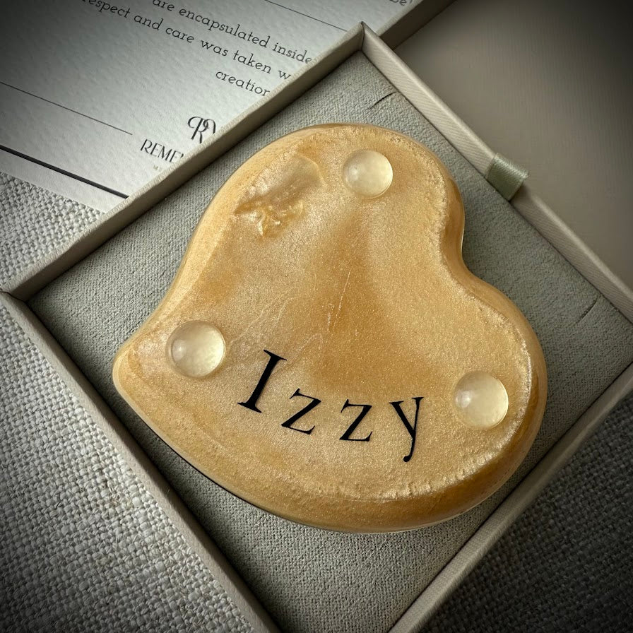 Wavy Heart Memorial Paperweight
