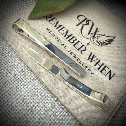 Sterling Silver Engraved Tie Slide