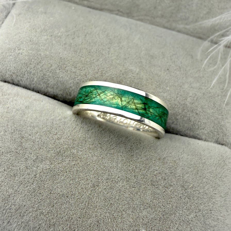 Sterling Silver 6mm Channel Memorial Ring