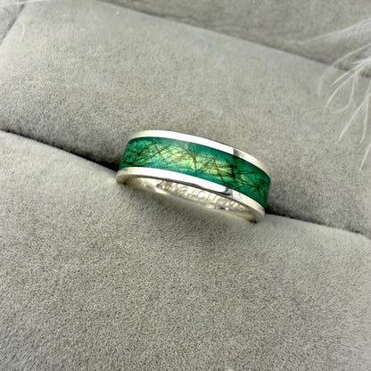 Sterling Silver 6mm Channel Memorial Ring