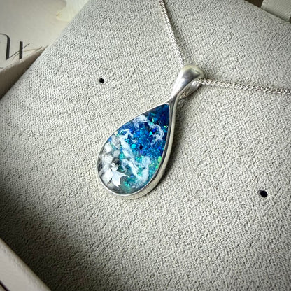 Sterling Silver Solid Teardrop Memorial Pendant