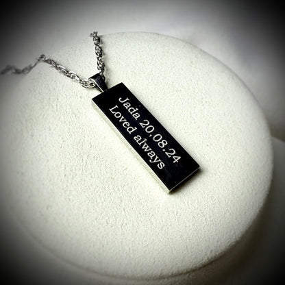Titanium 5 bar Memorial Pendant